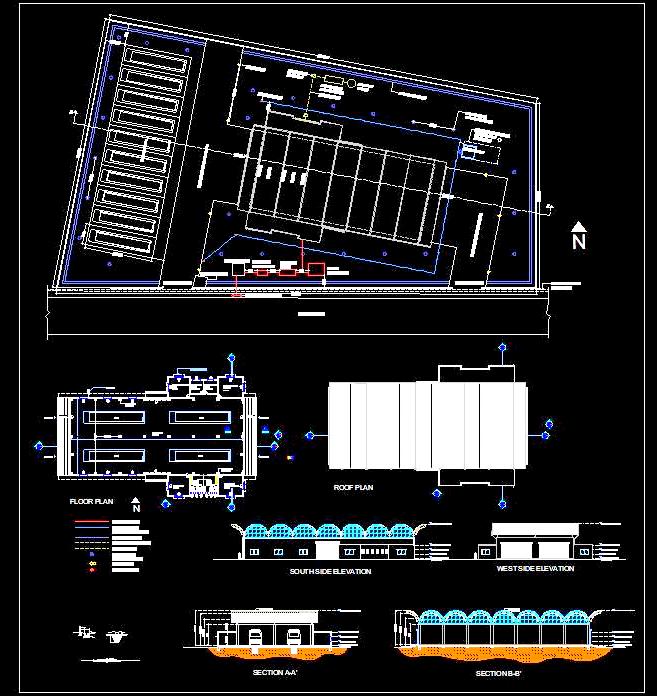 Bus Service Center AutoCAD Complete Workshop & Site Plan